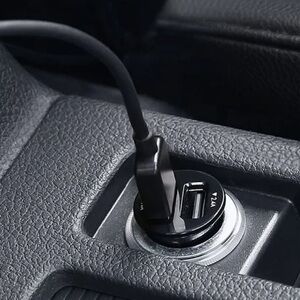 Black Dual USB Charging Block for Car